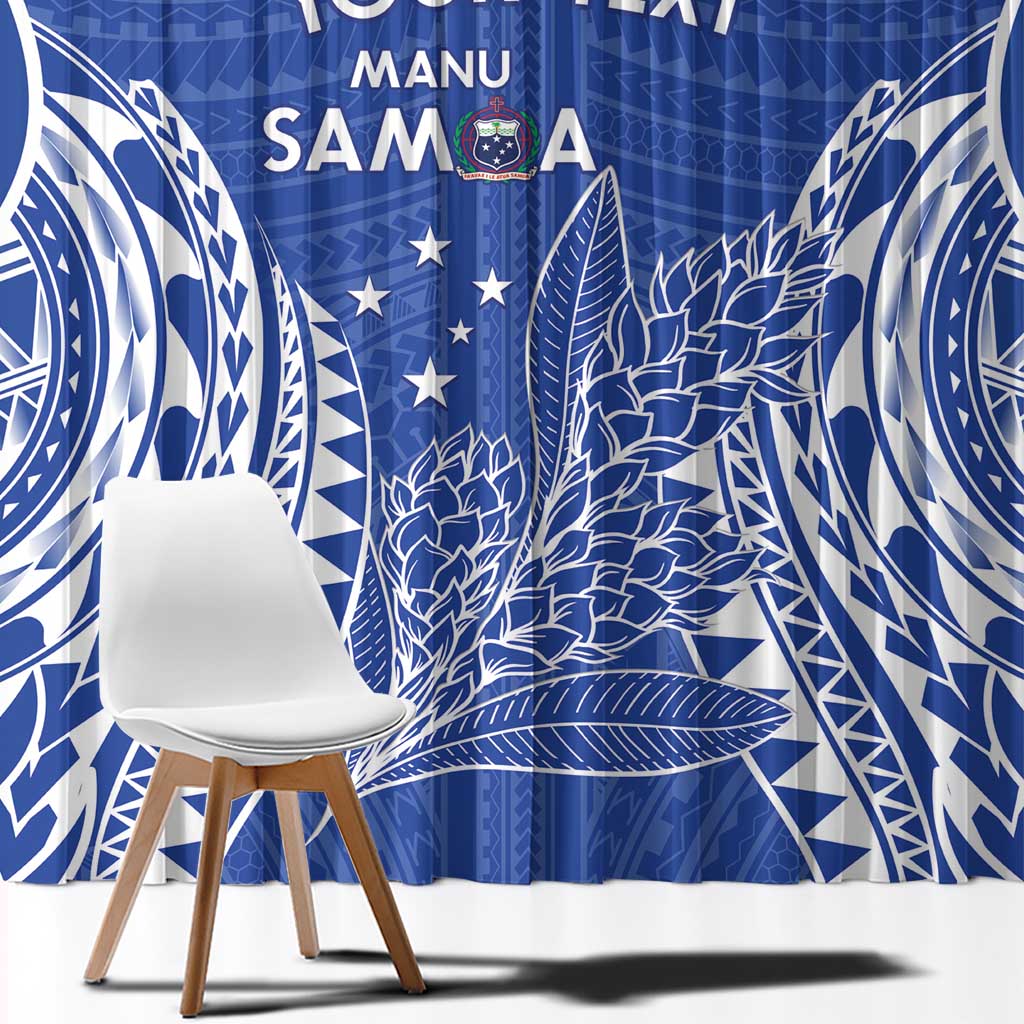 Custom Manu Samoa Rugby 2024 Window Curtain Go Champions Samoan Tattoo LT14 - Polynesian Pride