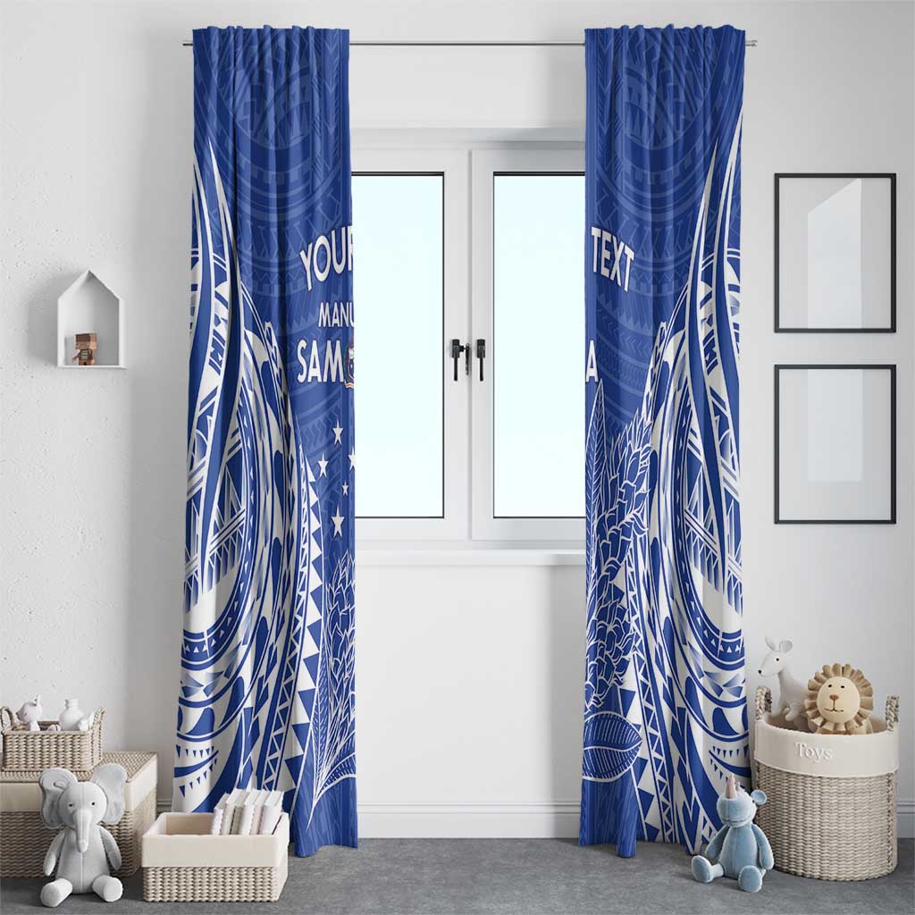 Custom Manu Samoa Rugby 2024 Window Curtain Go Champions Samoan Tattoo LT14 - Polynesian Pride