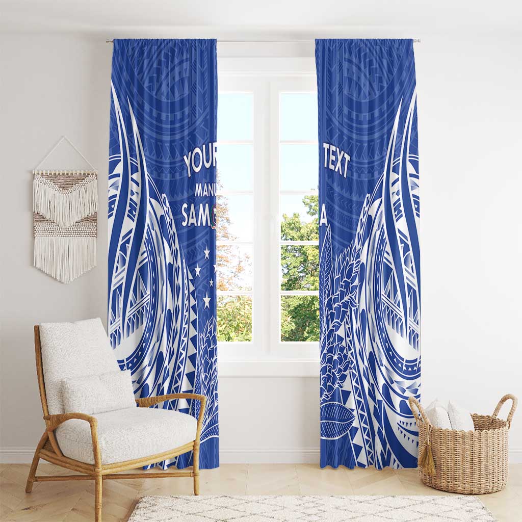 Custom Manu Samoa Rugby 2024 Window Curtain Go Champions Samoan Tattoo LT14 - Polynesian Pride