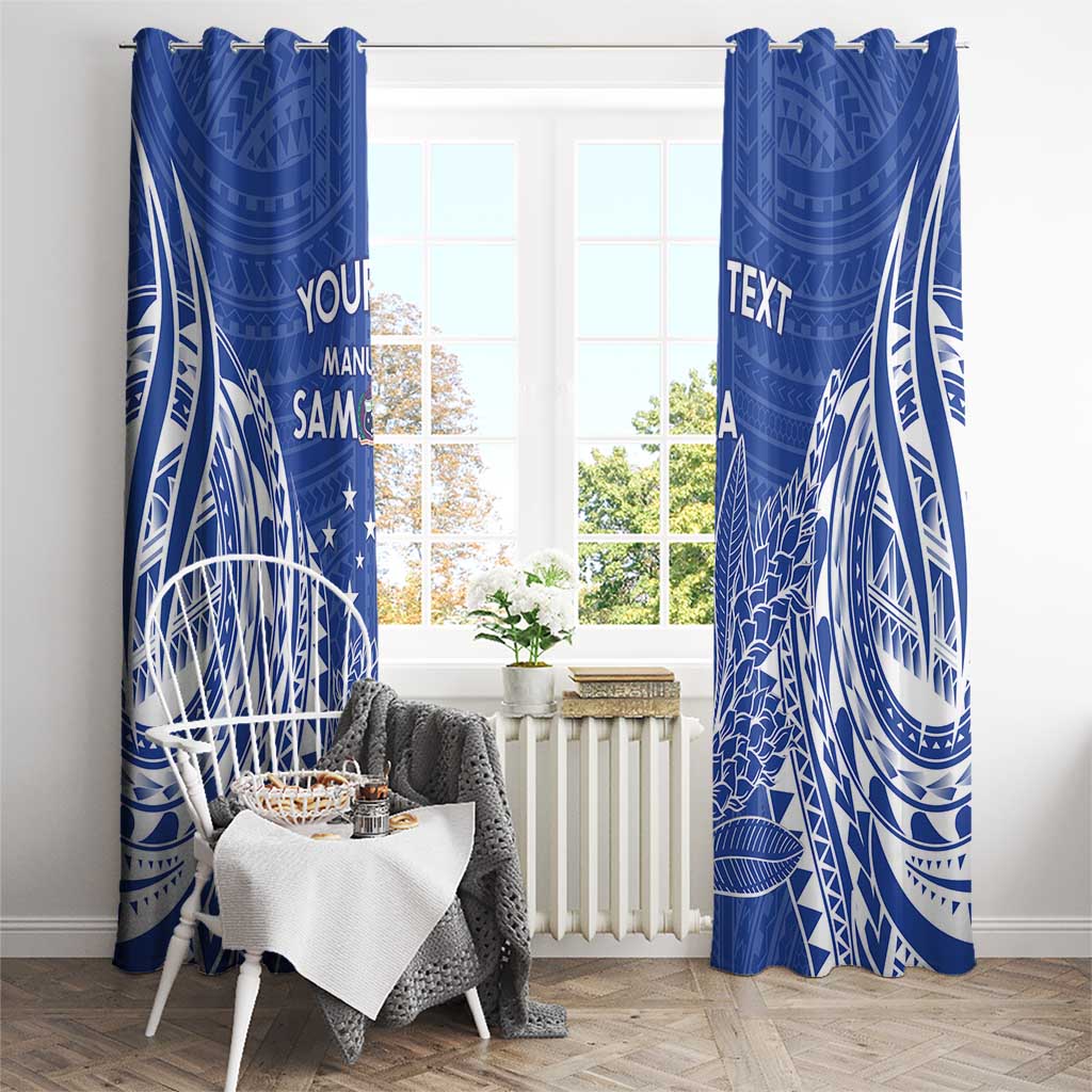 Custom Manu Samoa Rugby 2024 Window Curtain Go Champions Samoan Tattoo LT14 - Polynesian Pride