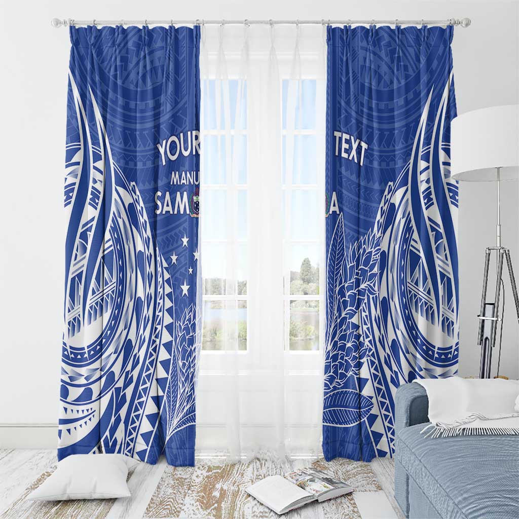 Custom Manu Samoa Rugby 2024 Window Curtain Go Champions Samoan Tattoo LT14 - Polynesian Pride