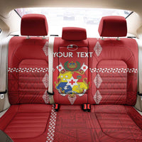 Custom Tonga Rugby 2024 Back Car Seat Cover Go Champions Ikale Tahi Ngatu Pattern LT14 - Polynesian Pride