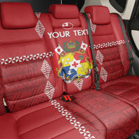 Custom Tonga Rugby 2024 Back Car Seat Cover Go Champions Ikale Tahi Ngatu Pattern LT14 - Polynesian Pride