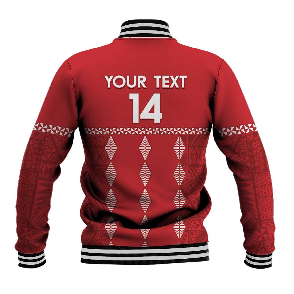 Custom Tonga Rugby 2024 Baseball Jacket Go Champions Ikale Tahi Ngatu Pattern LT14 - Polynesian Pride