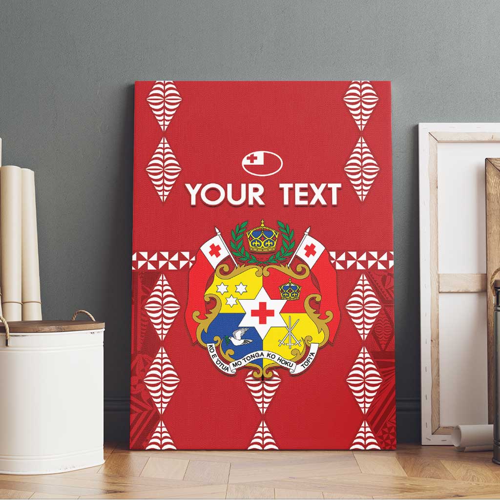 Custom Tonga Rugby 2024 Canvas Wall Art Go Champions Ikale Tahi Ngatu Pattern LT14 - Polynesian Pride