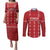 Custom Tonga Rugby 2024 Couples Matching Puletasi and Long Sleeve Button Shirt Go Champions Ikale Tahi Ngatu Pattern