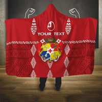 Custom Tonga Rugby 2024 Hooded Blanket Go Champions Ikale Tahi Ngatu Pattern LT14 - Polynesian Pride