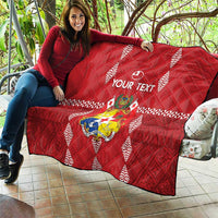Custom Tonga Rugby 2024 Quilt Go Champions Ikale Tahi Ngatu Pattern LT14 - Polynesian Pride
