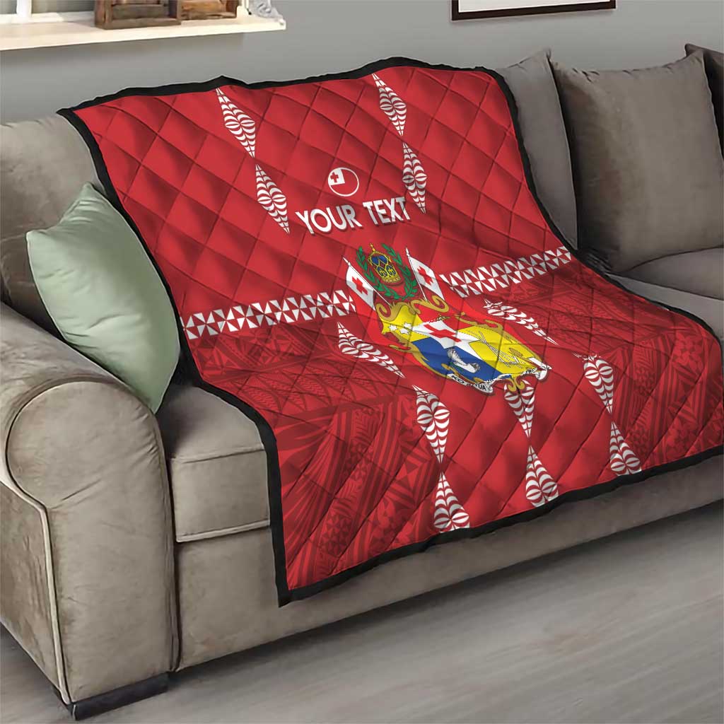 Custom Tonga Rugby 2024 Quilt Go Champions Ikale Tahi Ngatu Pattern LT14 - Polynesian Pride