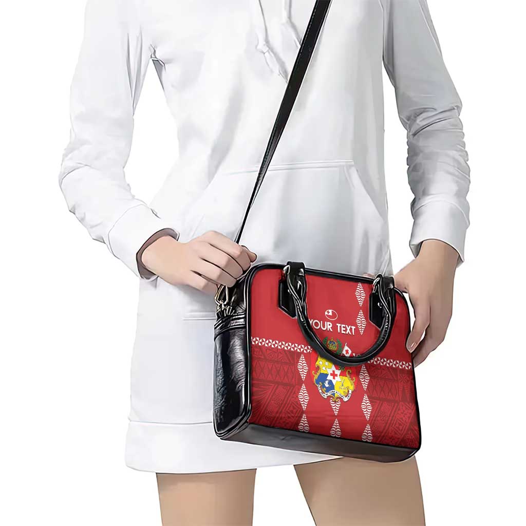 Custom Tonga Rugby 2024 Shoulder Handbag Go Champions Ikale Tahi Ngatu Pattern LT14 - Polynesian Pride