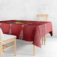 Custom Tonga Rugby 2024 Tablecloth Go Champions Ikale Tahi Ngatu Pattern LT14 - Polynesian Pride