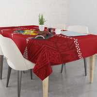 Custom Tonga Rugby 2024 Tablecloth Go Champions Ikale Tahi Ngatu Pattern LT14 - Polynesian Pride
