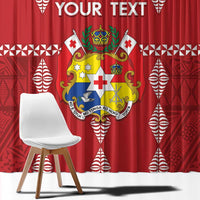 Custom Tonga Rugby 2024 Window Curtain Go Champions Ikale Tahi Ngatu Pattern LT14 - Polynesian Pride