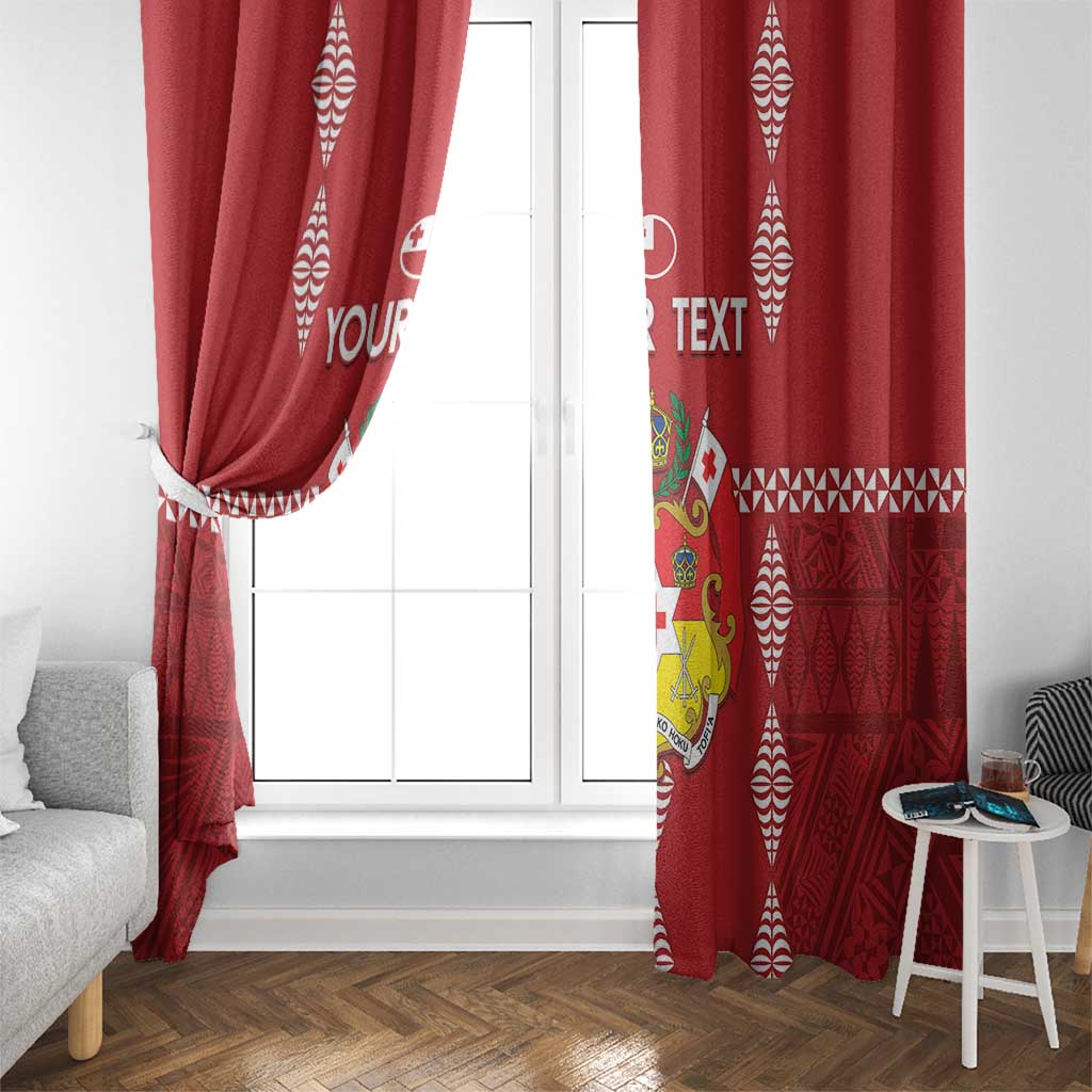 Custom Tonga Rugby 2024 Window Curtain Go Champions Ikale Tahi Ngatu Pattern LT14 - Polynesian Pride