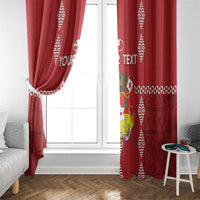 Custom Tonga Rugby 2024 Window Curtain Go Champions Ikale Tahi Ngatu Pattern LT14 - Polynesian Pride