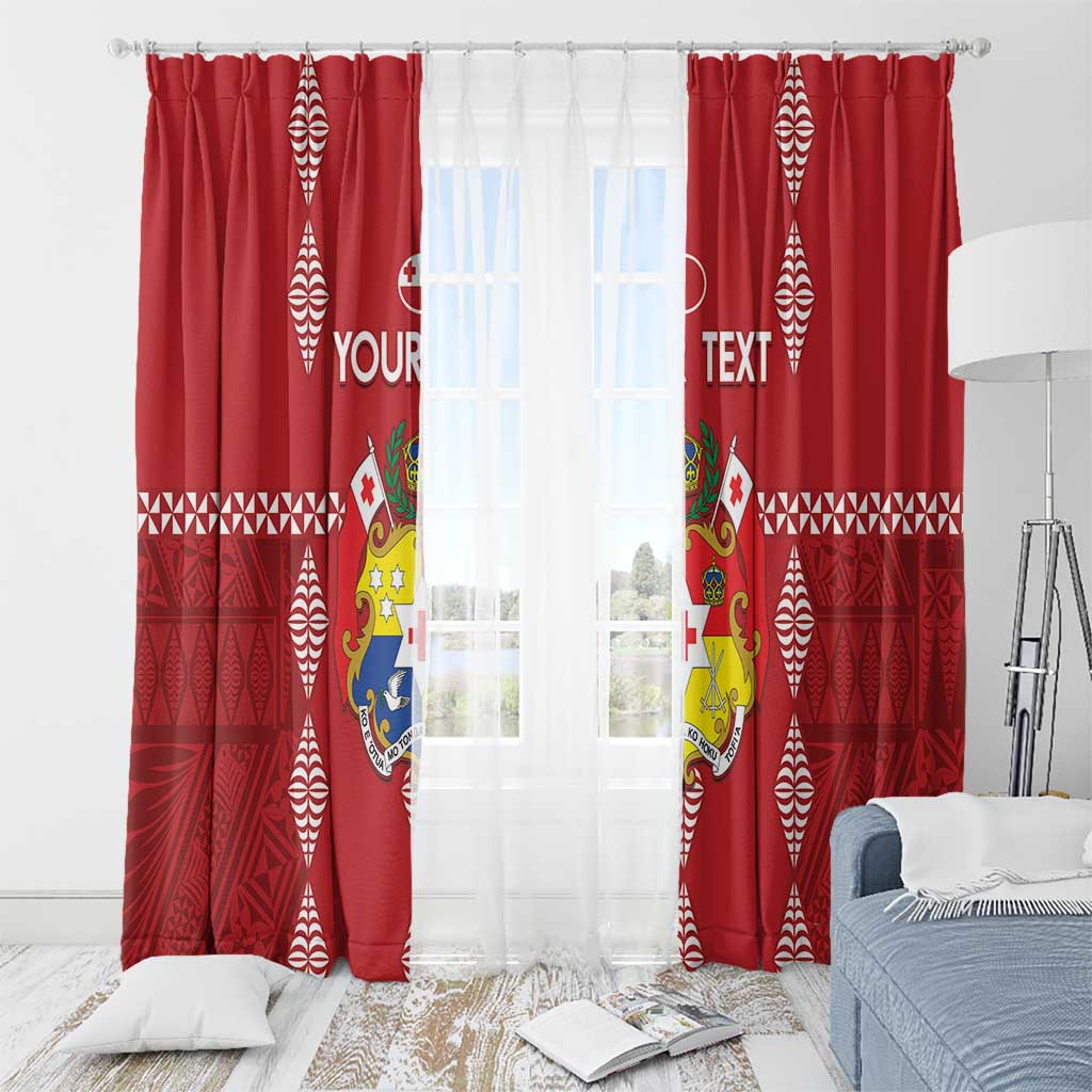 Custom Tonga Rugby 2024 Window Curtain Go Champions Ikale Tahi Ngatu Pattern LT14 - Polynesian Pride