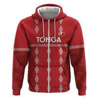 Custom Tonga Rugby 2024 Zip Hoodie Go Champions Ikale Tahi Ngatu Pattern LT14 Zip Hoodie Red - Polynesian Pride