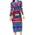 Personalised Samoa Christmas Family Matching Long Sleeve Bodycon Dress and Hawaiian Shirt Samoan Coat Of Arms Manuia Le Kirisimas LT14 Mom's Dress Blue - Polynesian Pride