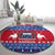 Personalised Samoa Christmas Round Carpet Samoan Coat Of Arms Manuia Le Kirisimas LT14 - Polynesian Pride