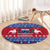 Personalised Samoa Christmas Round Carpet Samoan Coat Of Arms Manuia Le Kirisimas LT14 - Polynesian Pride