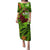 Personalised Hawaii Christmas Puletasi Mele Kalikimaka Kakau Polynesian Shark Tattoo LT14 Long Dress Green - Polynesian Pride