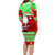 Personalised Hawaii Christmas Family Matching Long Sleeve Bodycon Dress and Hawaiian Shirt Mele Kalikimaka Hawaiian Santa Tropical Vibes LT14 - Polynesian Pride