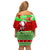 Personalised Hawaii Christmas Family Matching Off Shoulder Short Dress and Hawaiian Shirt Mele Kalikimaka Hawaiian Santa Tropical Vibes LT14 - Polynesian Pride