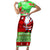 Personalised Hawaii Christmas Family Matching Short Sleeve Bodycon Dress and Hawaiian Shirt Mele Kalikimaka Hawaiian Santa Tropical Vibes LT14 Mom's Dress Red - Polynesian Pride