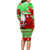 Personalised Hawaii Christmas Long Sleeve Bodycon Dress Mele Kalikimaka Hawaiian Santa Tropical Vibes LT14 - Polynesian Pride