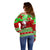 Personalised Hawaii Christmas Off Shoulder Sweater Mele Kalikimaka Hawaiian Santa Tropical Vibes LT14 - Polynesian Pride