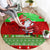 Personalised Hawaii Christmas Round Carpet Mele Kalikimaka Hawaiian Santa Tropical Vibes LT14 - Polynesian Pride