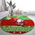 Personalised Hawaii Christmas Round Carpet Mele Kalikimaka Hawaiian Santa Tropical Vibes LT14 - Polynesian Pride