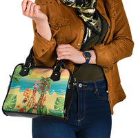 Hawaii Christmas Mele Kalikimaka Shoulder Handbag Santa Decorating Xmas Palm Tree Tropical Vibes LT14 - Polynesian Pride