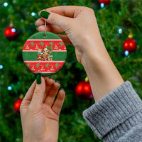 Hawaii Christmas Mele Kalikimaka Ceramic Ornament Aloha Turtle Santa With Ukulele LT14 - Polynesian Pride
