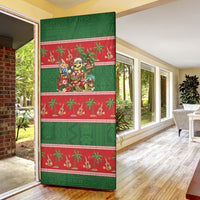 Hawaii Christmas Mele Kalikimaka Door Cover Aloha Turtle Santa With Ukulele LT14 - Polynesian Pride