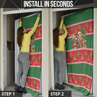Hawaii Christmas Mele Kalikimaka Door Cover Aloha Turtle Santa With Ukulele LT14 - Polynesian Pride