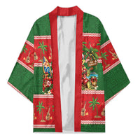 Hawaii Christmas Mele Kalikimaka Kimono Aloha Turtle Santa With Ukulele LT14 Unisex Red - Polynesian Pride
