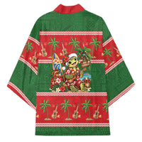 Hawaii Christmas Mele Kalikimaka Kimono Aloha Turtle Santa With Ukulele LT14 - Polynesian Pride