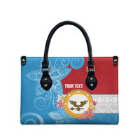 Personalised Malaita Province Day Leather Bag Solomon Islands Maramapaina Flag Color LT14 - Polynesian Pride