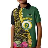 Personalised Western Province Day Kid Polo Shirt Wes Provins Nguzunguzu Symbol LT14 Kid Green - Polynesian Pride