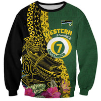 Personalised Western Province Day Sweatshirt Wes Provins Nguzunguzu Symbol LT14 Unisex Green - Polynesian Pride