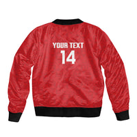 Mate Maa Tonga Rugby Custom Bomber Jacket 2026 Tongan Ngatu Pattern Red LT14 - Polynesian Pride