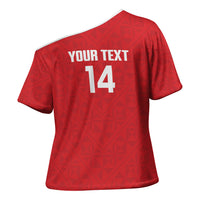 Mate Maa Tonga Rugby Custom Cross Shoulder Shirt 2026 Tongan Ngatu Pattern Red LT14 - Polynesian Pride