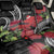 Personalized Mele Kalikimaka Hawaii Back Car Seat Cover I'iwi Bird With Ohia Lehua - Black Color