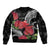 Personalized Mele Kalikimaka Hawaii Bomber Jacket I'iwi Bird With Ohia Lehua - Black Color