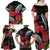 Personalized Mele Kalikimaka Hawaii Family Matching Off Shoulder Maxi Dress and Hawaiian Shirt I'iwi Bird With Ohia Lehua - Black Color