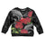 Personalized Mele Kalikimaka Hawaii Kid Ugly Christmas Sweater I'iwi Bird With Ohia Lehua - Black Color