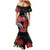 Personalized Mele Kalikimaka Hawaii Mermaid Dress I'iwi Bird With Ohia Lehua - Black Color