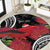 Personalized Mele Kalikimaka Hawaii Round Carpet I'iwi Bird With Ohia Lehua - Black Color