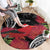 Personalized Mele Kalikimaka Hawaii Round Carpet I'iwi Bird With Ohia Lehua - Black Color